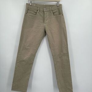 G-Raw Star Khaki Straight Leg Slim Fit Chino Denim Pants Size 29/30